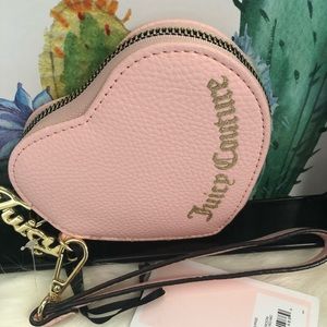 Juicy couture heart shaped coin purse